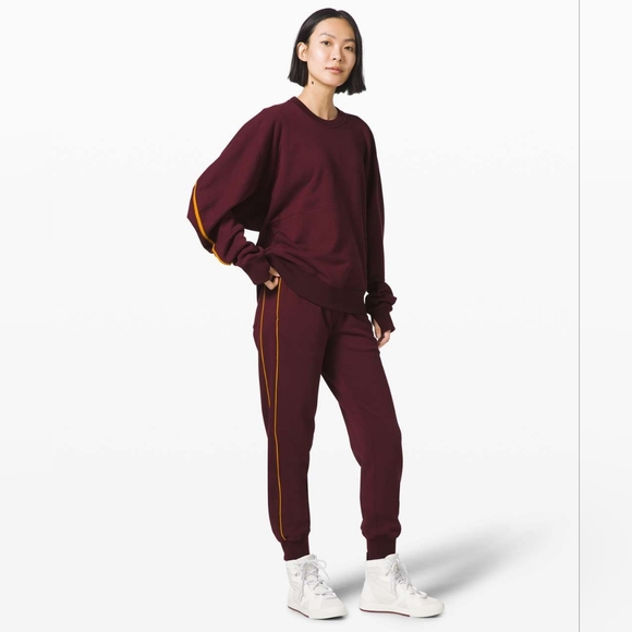 Lululemon Face Forward Sweatshirt *lululemon x Roksanda in Garnet / Fools Gold - Picture 2 of 16